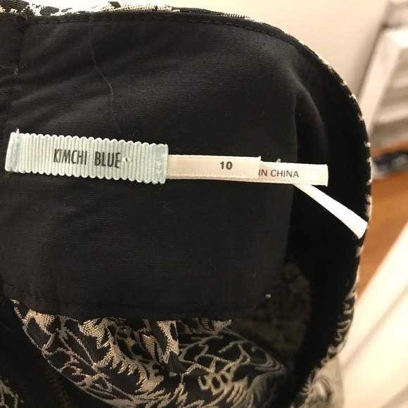 Kimchi Blue Metallic Gold Brocade Skirt 10 black full mini Urban Outfitters - Picture 10 of 10